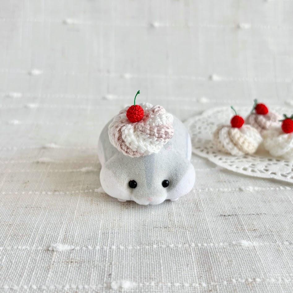 ふんわりホイップ帽子　ハムスター・小動物・ぬいぐるみ