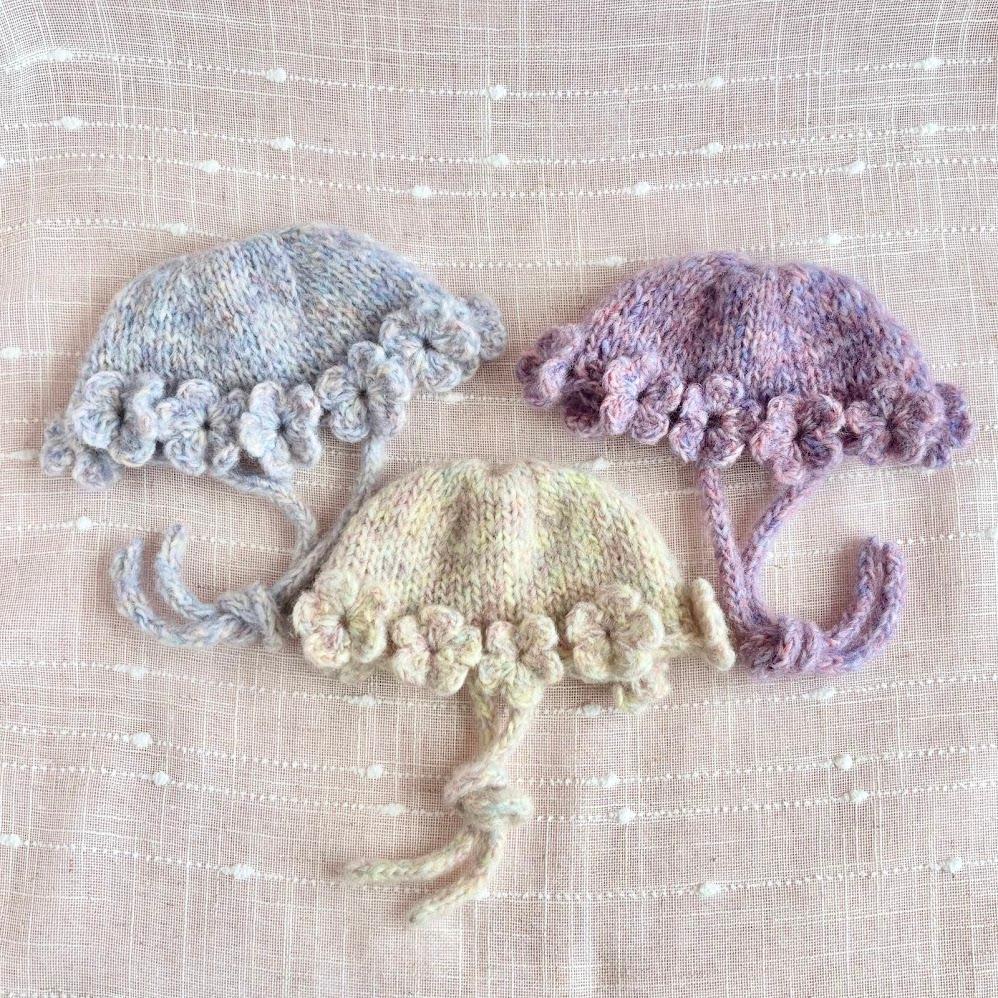 お花のボンネット　うさぎ・ペット・ぬいぐるみ1枚目の画像