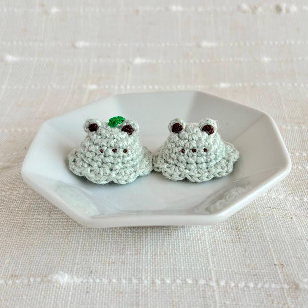 チョコミントのくまさん帽子　ハムスター・小動物・ぬいぐるみ1枚目の画像