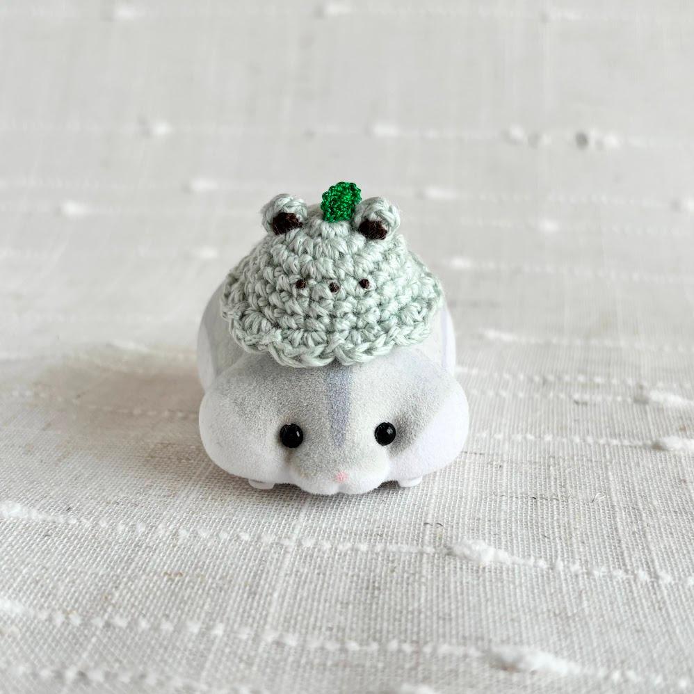 チョコミントのくまさん帽子 ハムスター・小動物・ぬいぐるみ | 2枚目